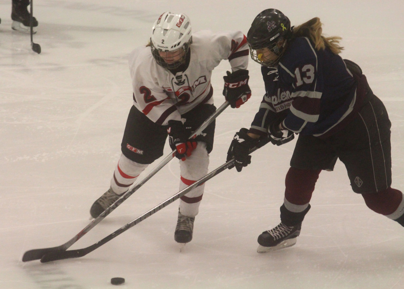 Chi-Hi/Menomonie girls hockey vs Appleton United at Eau Claire 12-28-17